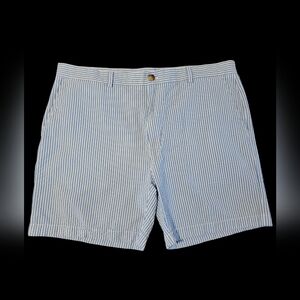 Vineyard Vines Seersucker Breaker Shorts Size 38 Cornflower Blue Striped‎